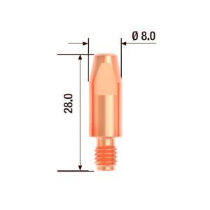 FUBAG Контактный наконечник M6х28 мм ECU D=0.9 мм (25 шт.) в Туле фото