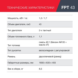 Бензиновый триммер FUBAG FPT 43 в Туле фото