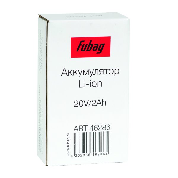 Аккумуляторная батарея FLI5S1P1202 Li-ion к бензиновым газонокосилкам FUBAG с электростартером и минирайдеру (20V/2Ah) в Туле фото