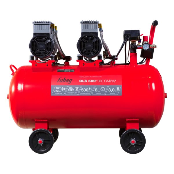 Компрессор воздушный безмасляный малошумный FUBAG OLS 500/100 CM2х2 + Набор пневмоинструмента (5 предметов) в ПОДАРОК в Туле фото