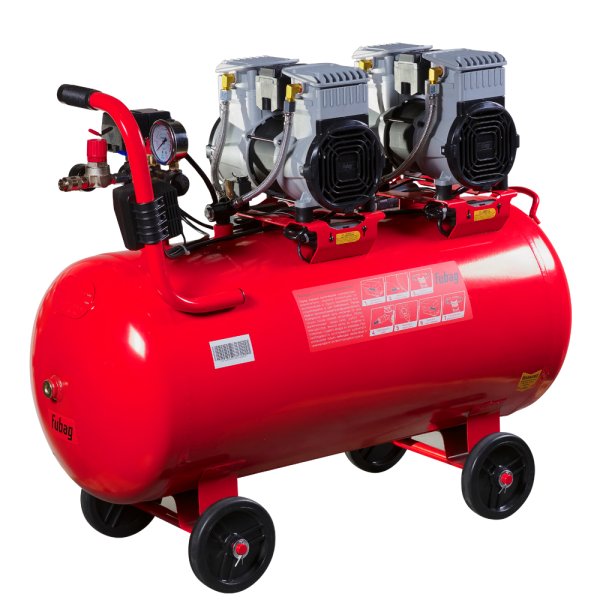 Компрессор воздушный безмасляный малошумный FUBAG OLS 500/100 CM2х2 + Набор пневмоинструмента (5 предметов) в ПОДАРОК в Туле фото