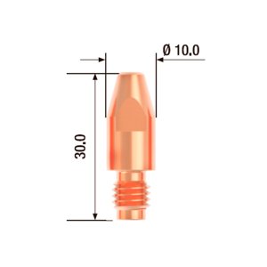 FUBAG Контактный наконечник M8х30 мм ECU D=1.4 мм (10 шт.) в Туле фото