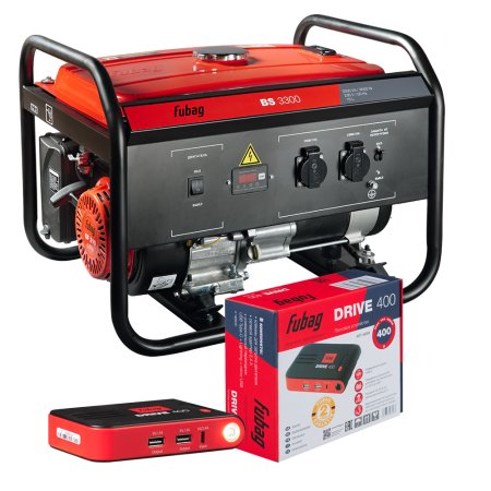 Бензиновый генератор FUBAG BS 3300 + Пусковое устройство FUBAG ДРАЙВ (DRIVE) 400