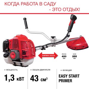 FUBAG Бензиновый триммер FPT 43 + Триммерная леска  сечение витой квадрат L 130 м * 2.4 мм в ПОДАРОК в Туле фото