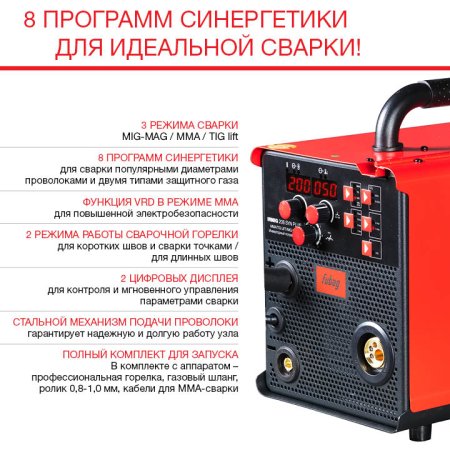 FUBAG Сварочный полуавтомат IRMIG 208 SYN PLUS c горелкой FB 250 3m в Туле фото
