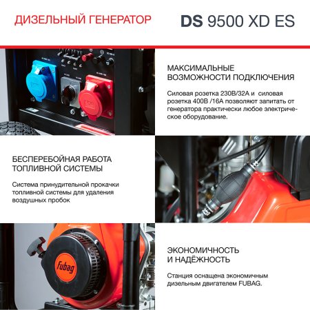 FUBAG Дизельный генератор (одно- и трехфазный) с электростартером DS 9500 XD ES в Туле фото